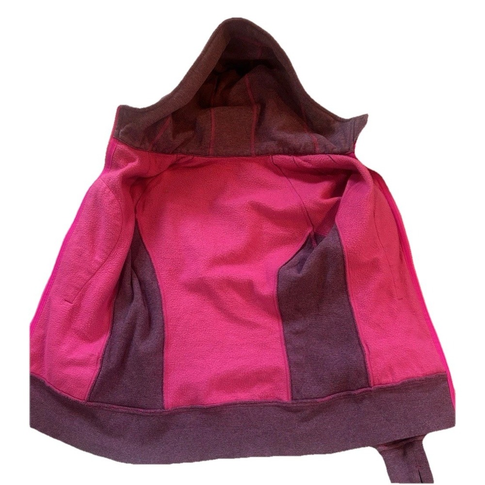 Lululemon Scuba Stripes Hoodie 6 Full Zip Thumbholes Fleece Purple - Picture 6 of 11